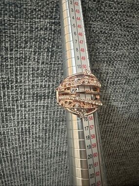 paparazzi Rose Gold Multi-Band Crystal Dome Ring